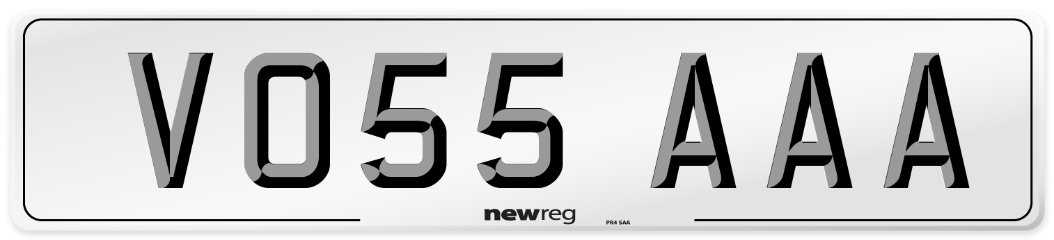 VO55 AAA Number Plate from New Reg